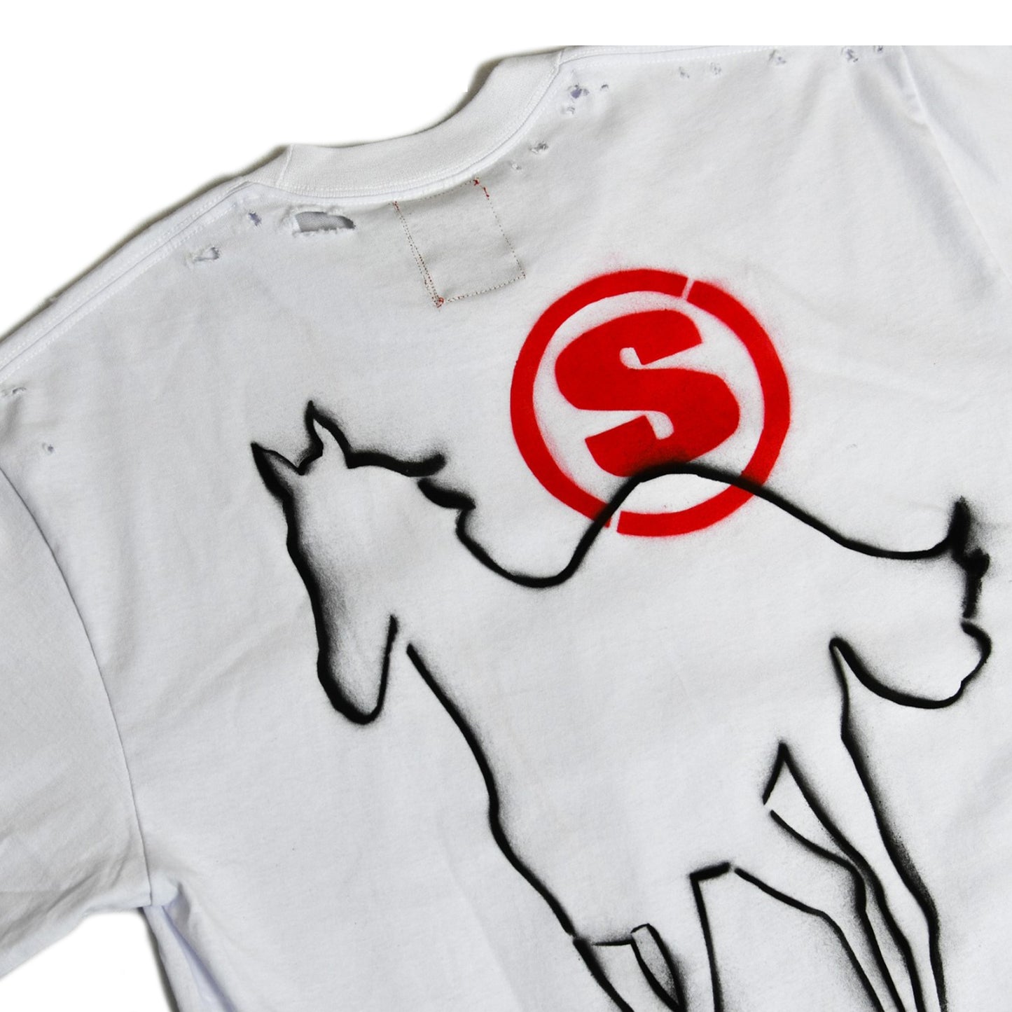 Agony Thrashed Box Tee - Pure White