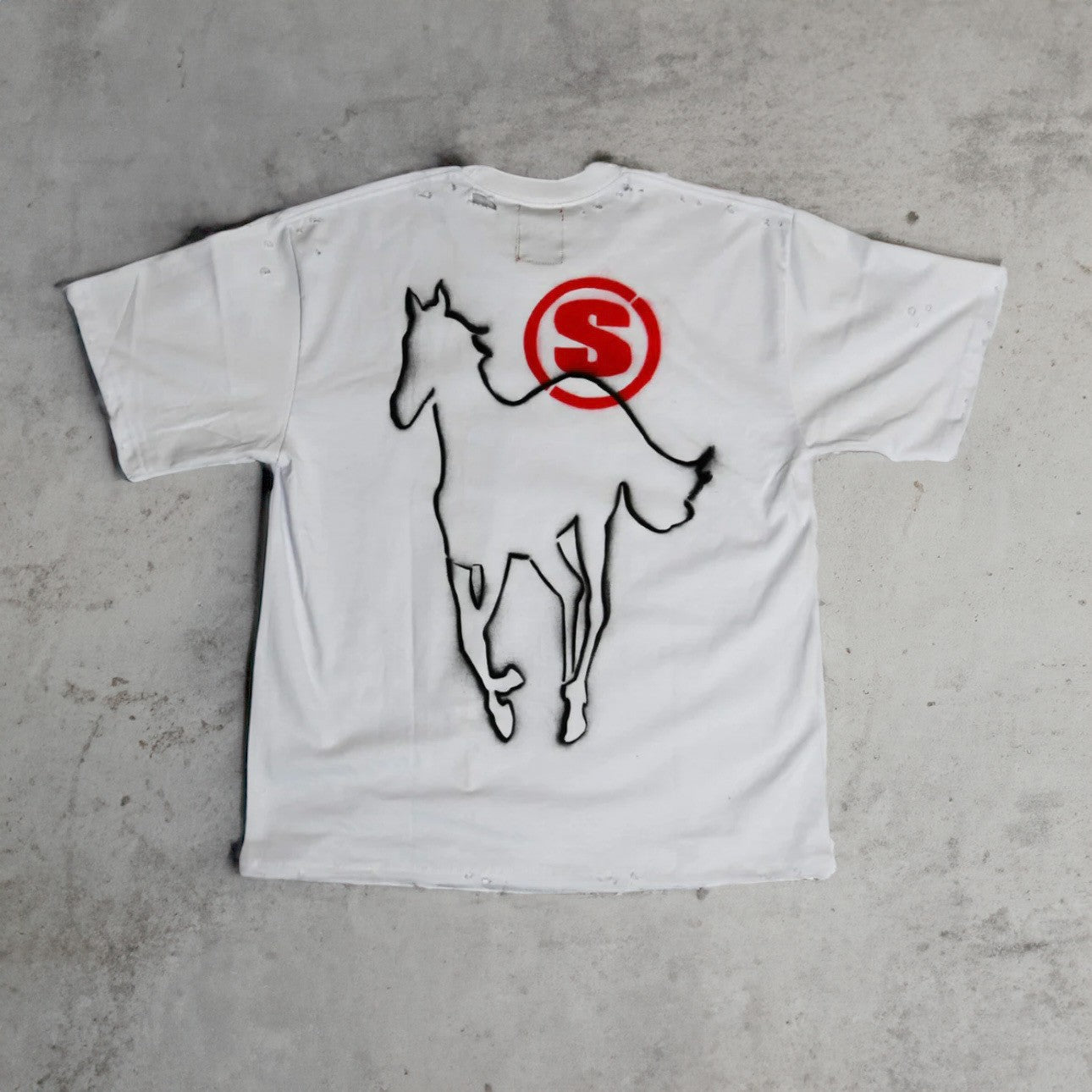 Agony Thrashed Box Tee - Pure White