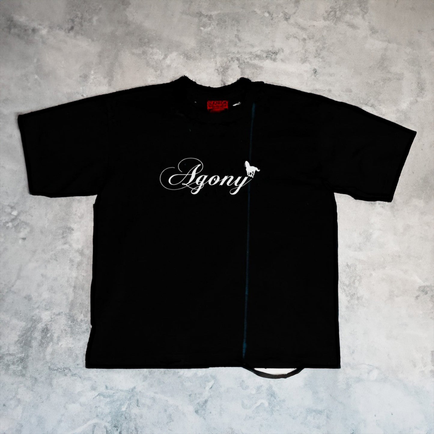 Agony Thrashed Box Tee - Onyx Black