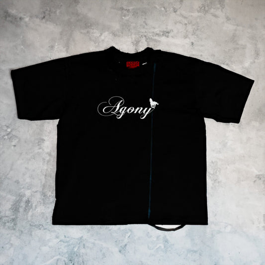 Agony Thrashed Box Tee - Onyx Black