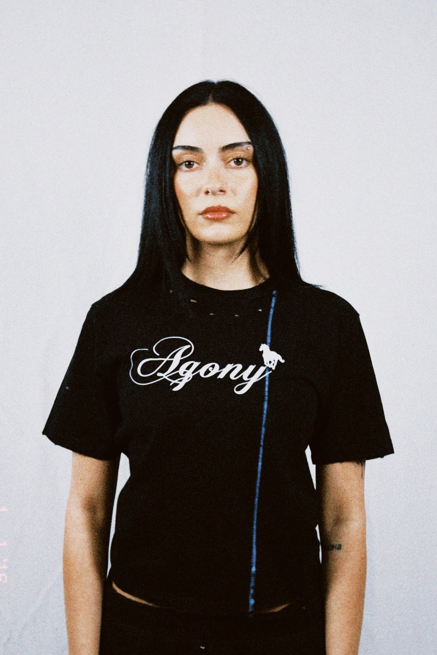 Agony Thrashed Box Tee - Onyx Black
