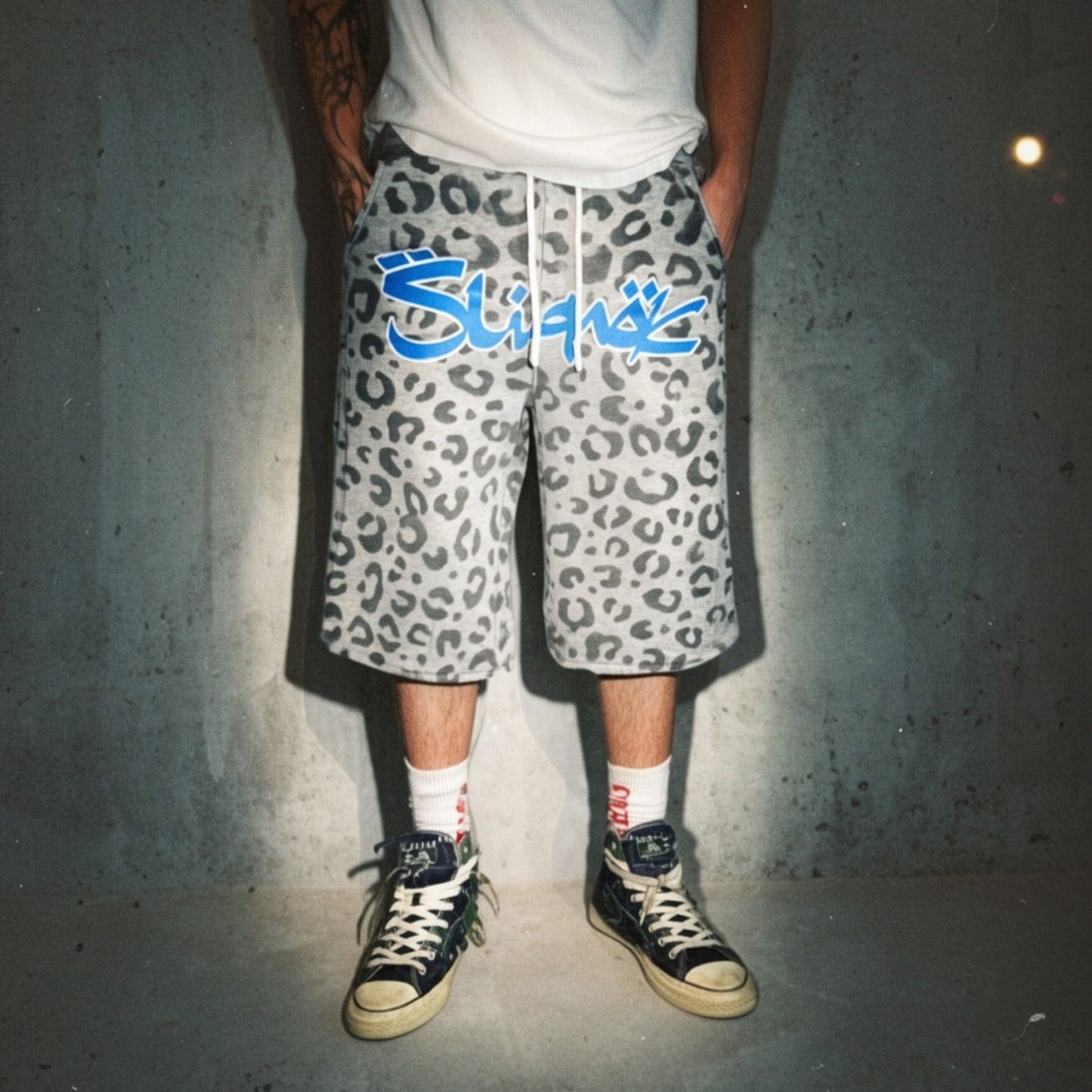 Leopard Baggy SweatShorts